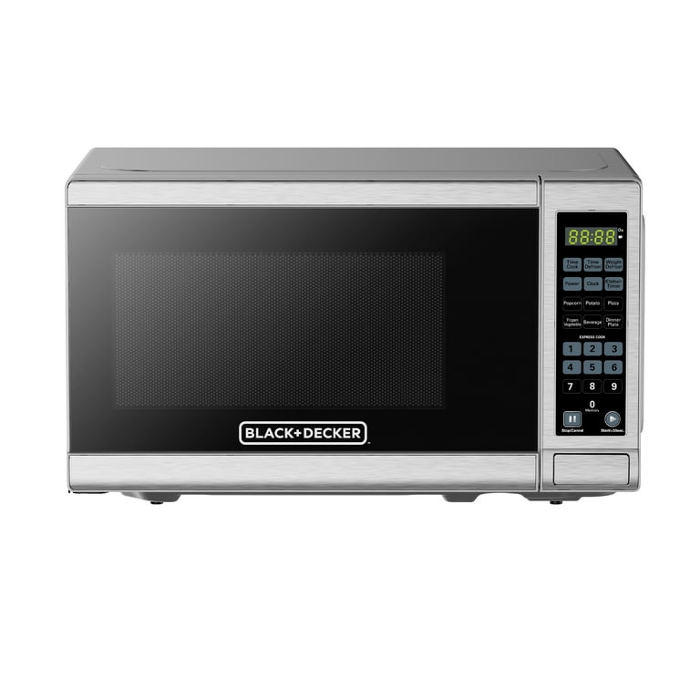 Black+Decker 0.7 Cu. Ft. 700W Stainless Steel Countertop Microwave Oven 
