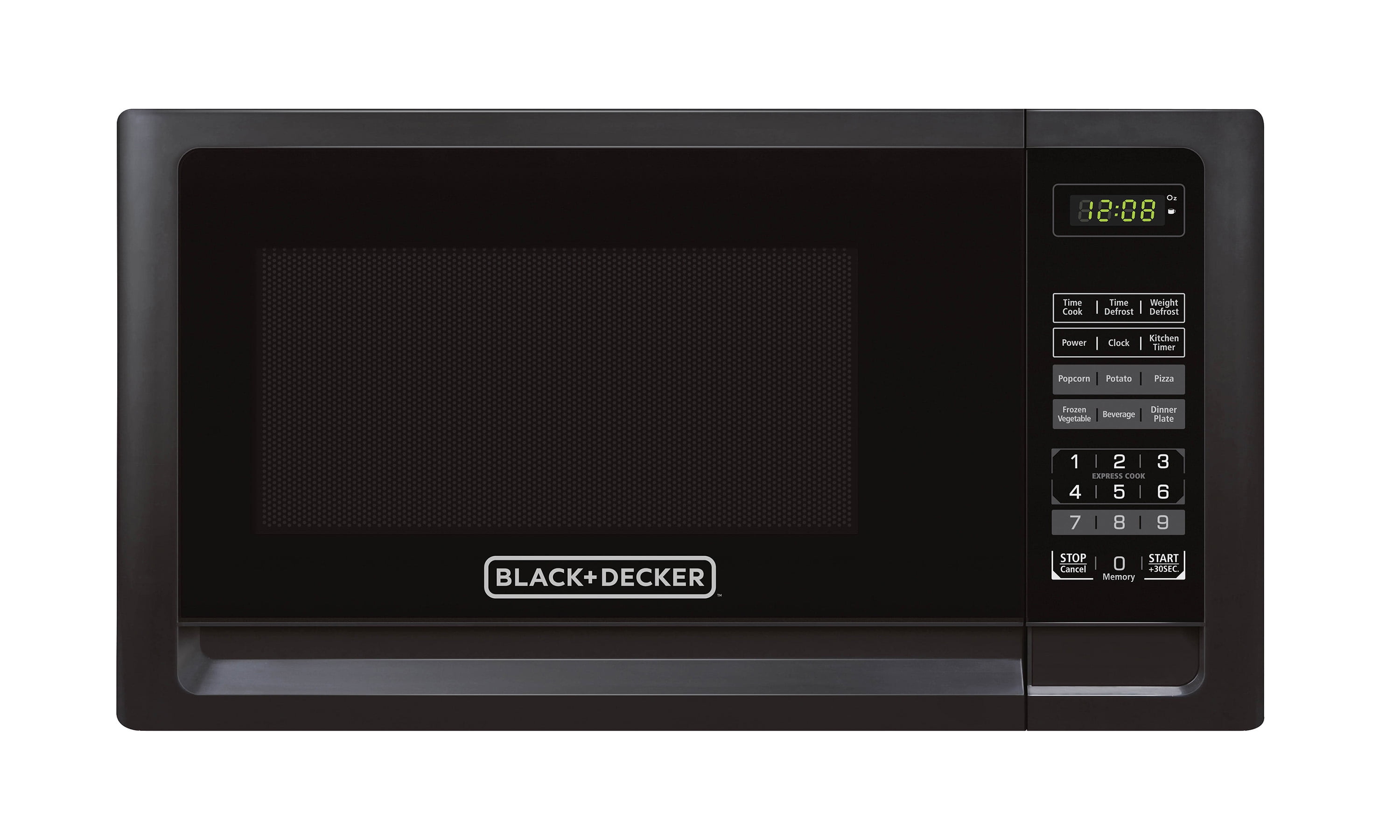 Black Decker 0.7 Cu. Ft. Digital Microwave Black Walmart