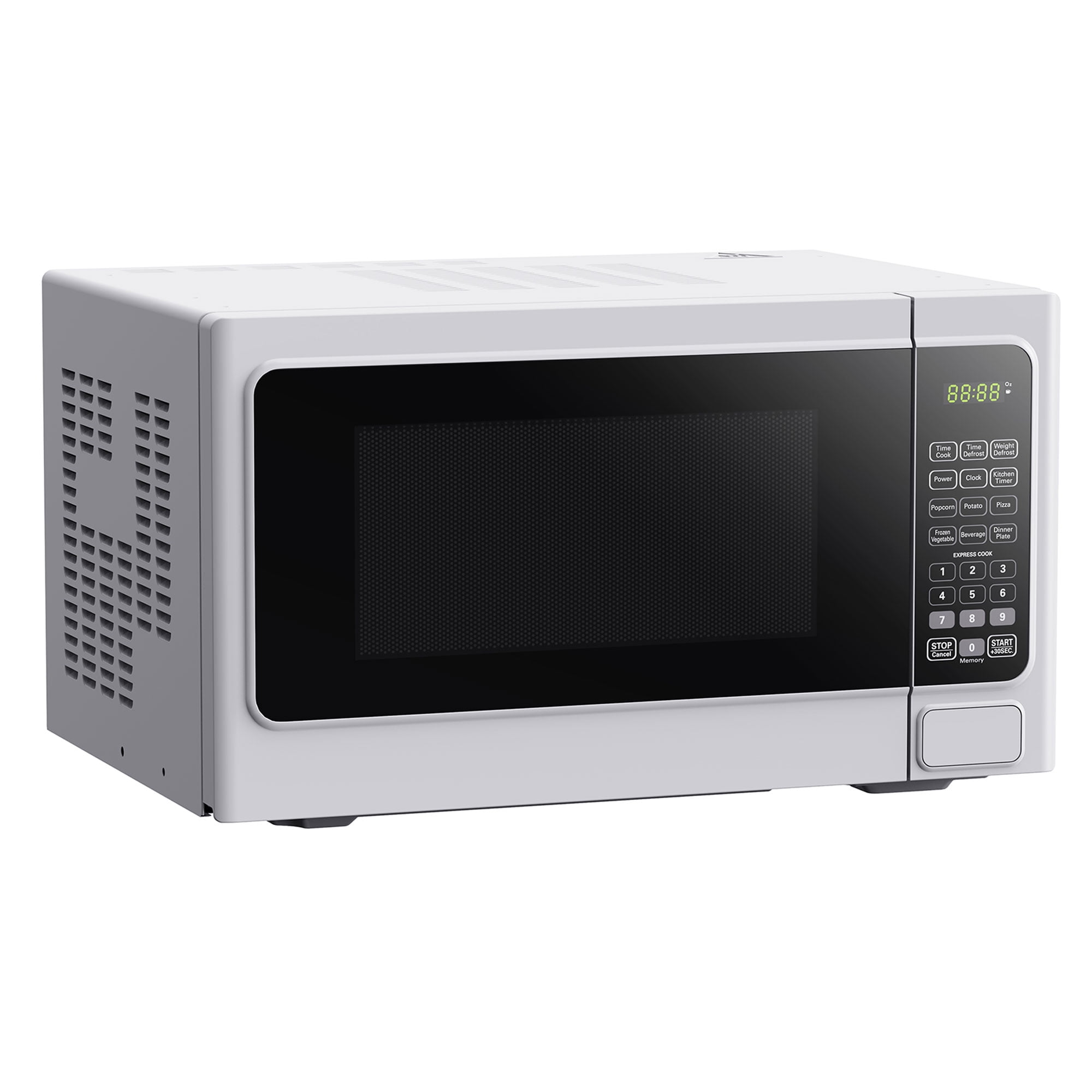 Black+Decker Compact 1000 Watt LED Display Countertop Small Microwave Oven  with Turntable, Digital Controls, 6 Cooking Modes, White
