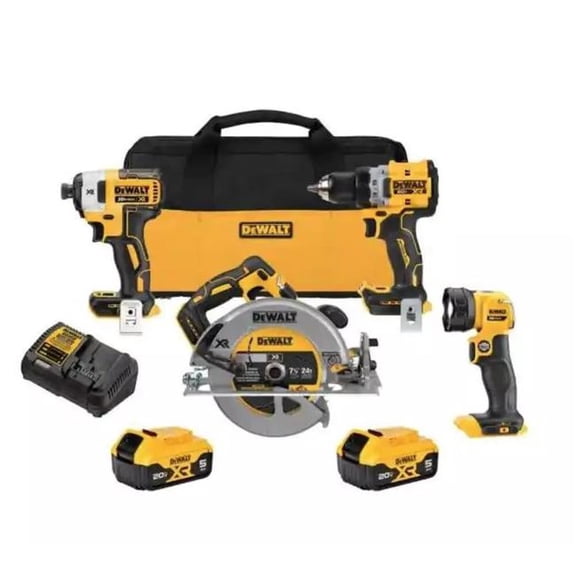 Dewalt DCK447P2 20V MAX XR Brushless Lithium-Ion 4-Tool Combo Kit with (2) Batteries