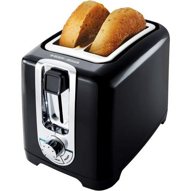 Black & Decker 2-Slice Black Toaster with Bagel Function 