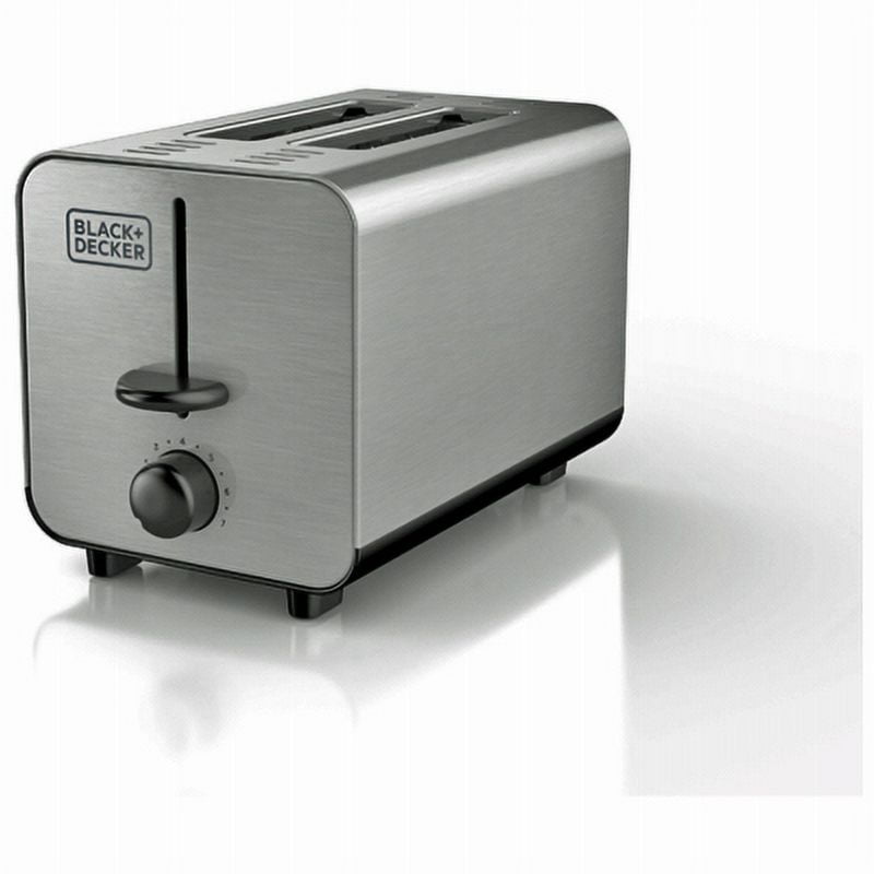 Stainless Steel 2-Slice Toaster with Wide Slots and Crumb Tray