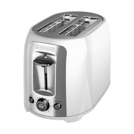 Black & Decker 2-Slice White Toaster