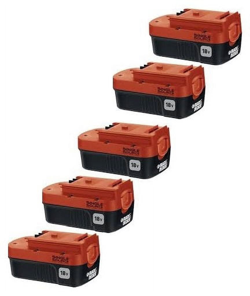 Lot Of 3 Black & Decker 18V Single Source Slide Pack Battery HPB18-OPE &  Charger