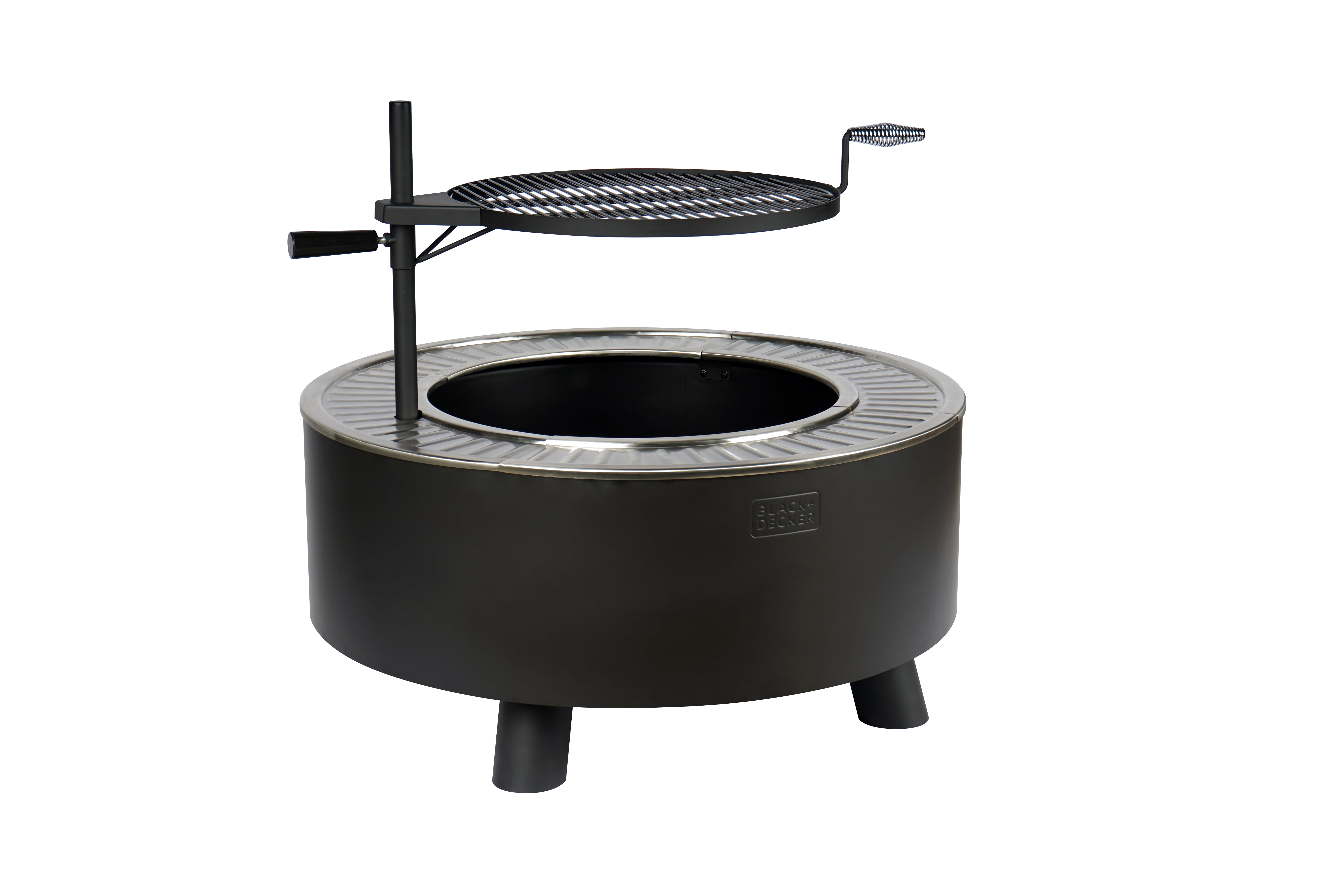 Black+Decker 34" Smokeless Wood Fire Pit with Grill