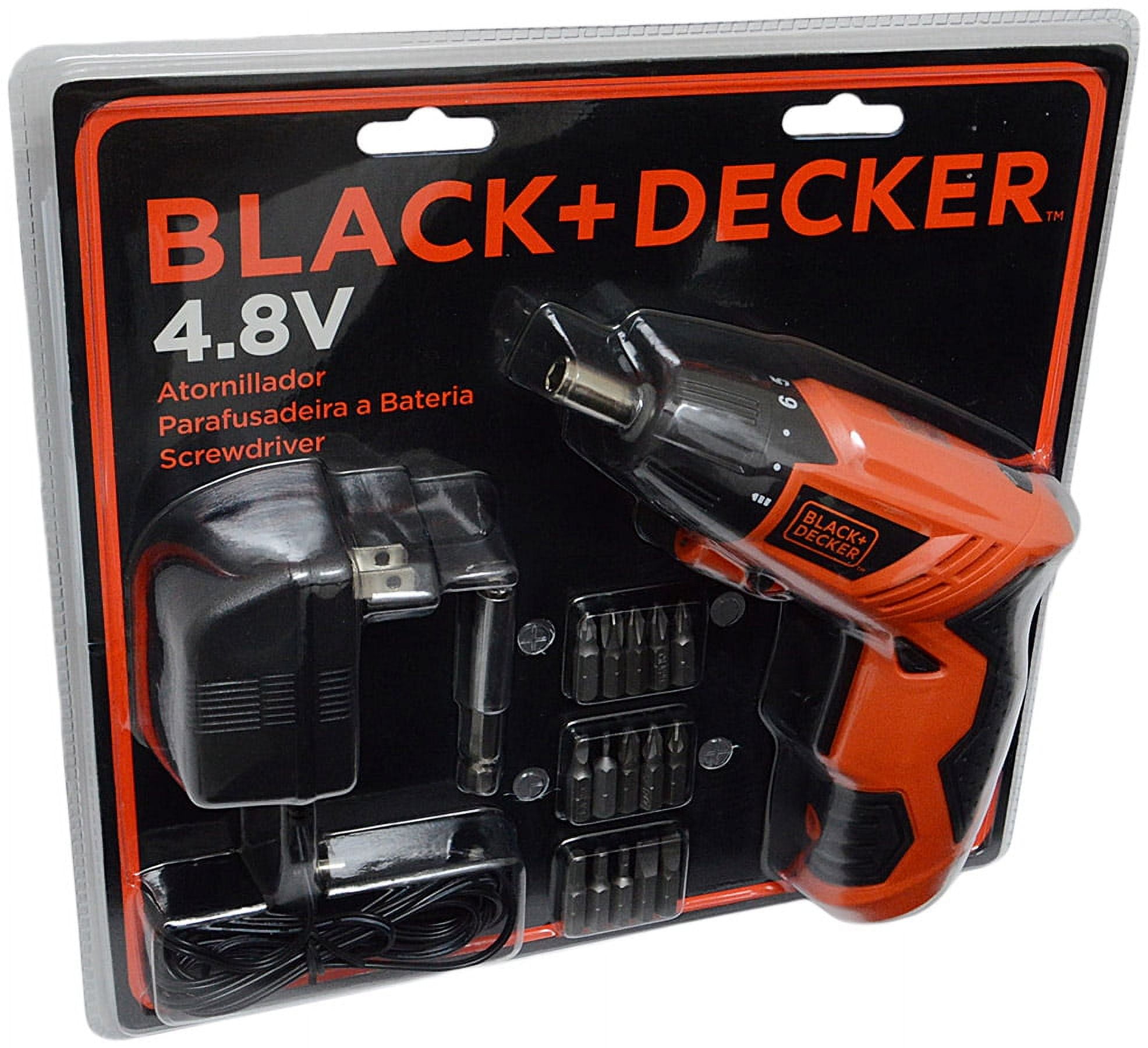 Black+Decker Cordless Screwdriver Set, KC4815 4.8V Battery Powered