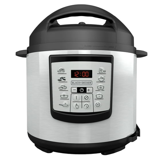 Black+Decker 6 qt Stainless Steel Stovetop Pressure Cooker