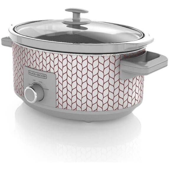 Black & Decker 7-Quart Slow Cooker, Grey/Purple Pattern