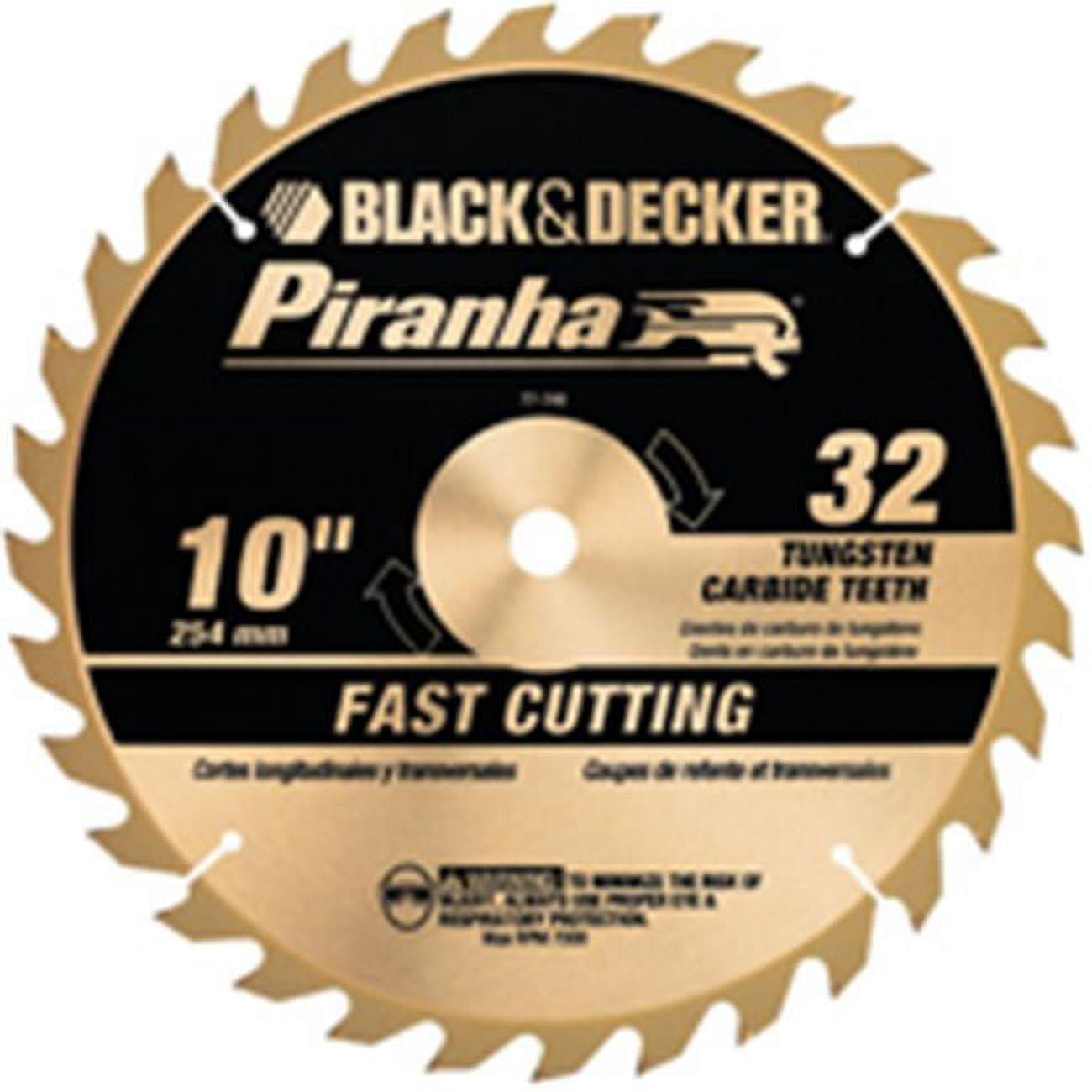 Black & Decker 77-740 Piranha Thin Kerf Carbide Blade, 10" x 32T