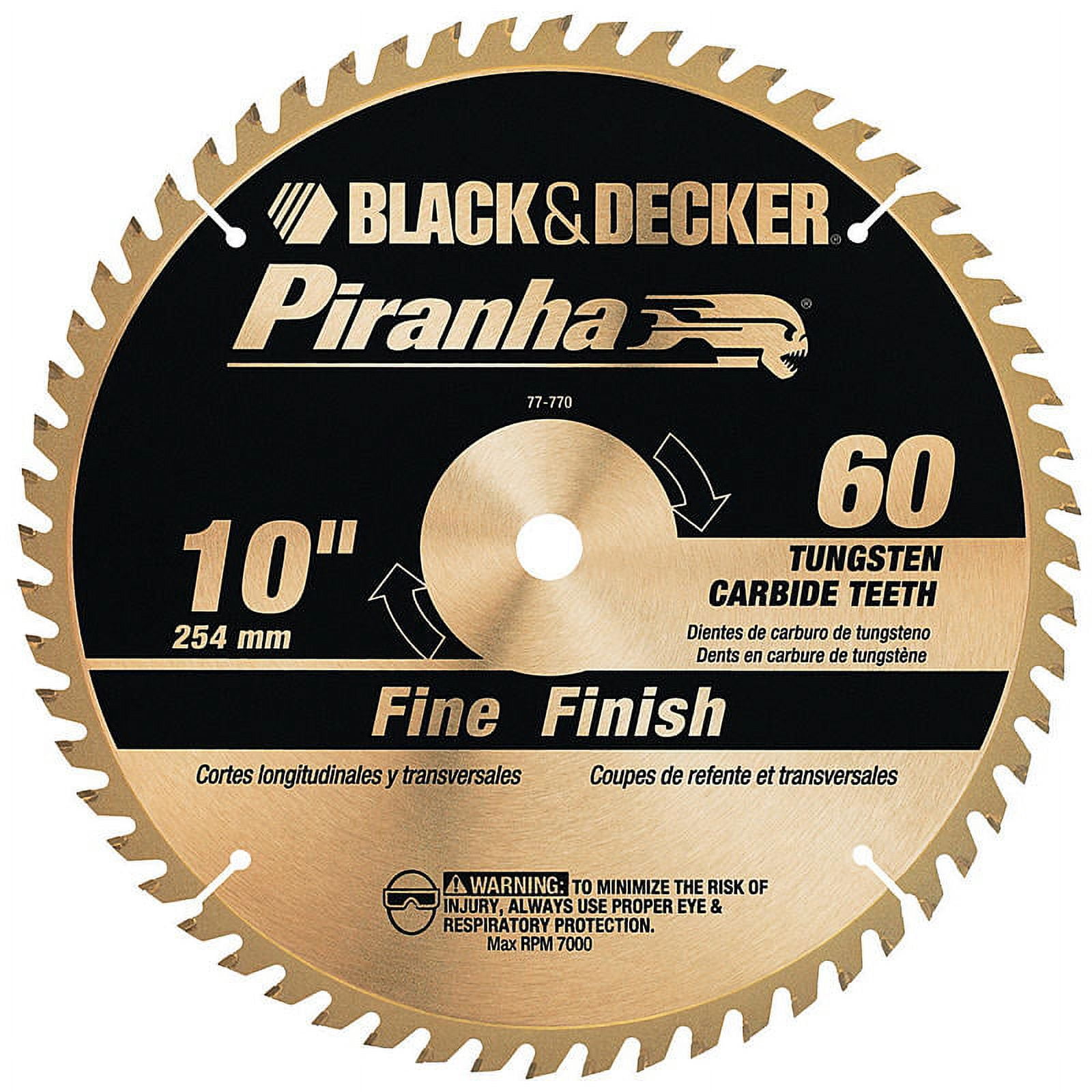 Black+Decker 77-770PDQ 10in 60T Miter Saw Blade