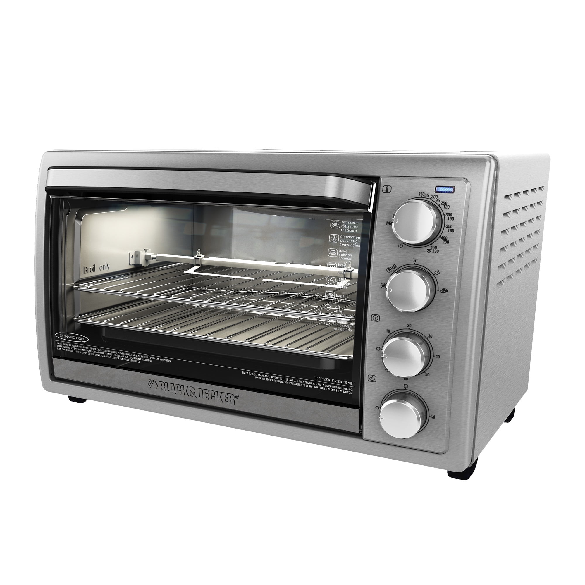 BLACK DECKER Rotisserie Convection Countertop Toaster Oven Stainless Steel TO4314SSD