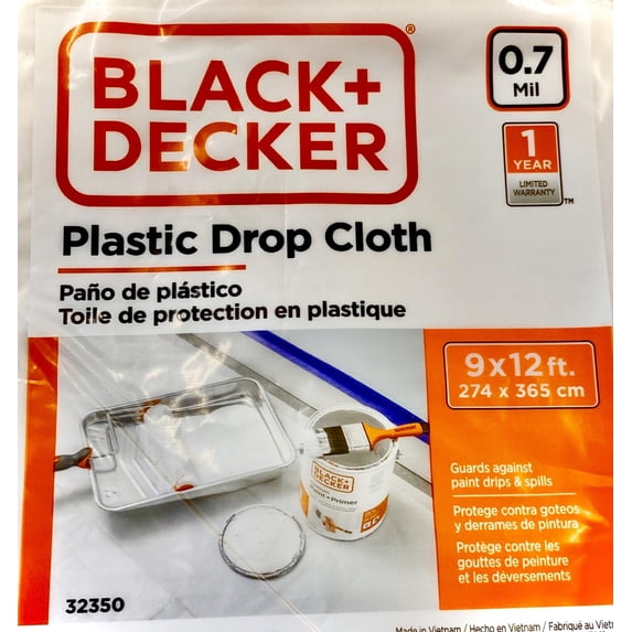 Black+Decker 9' x 12' Drop Cloth 0.7mil