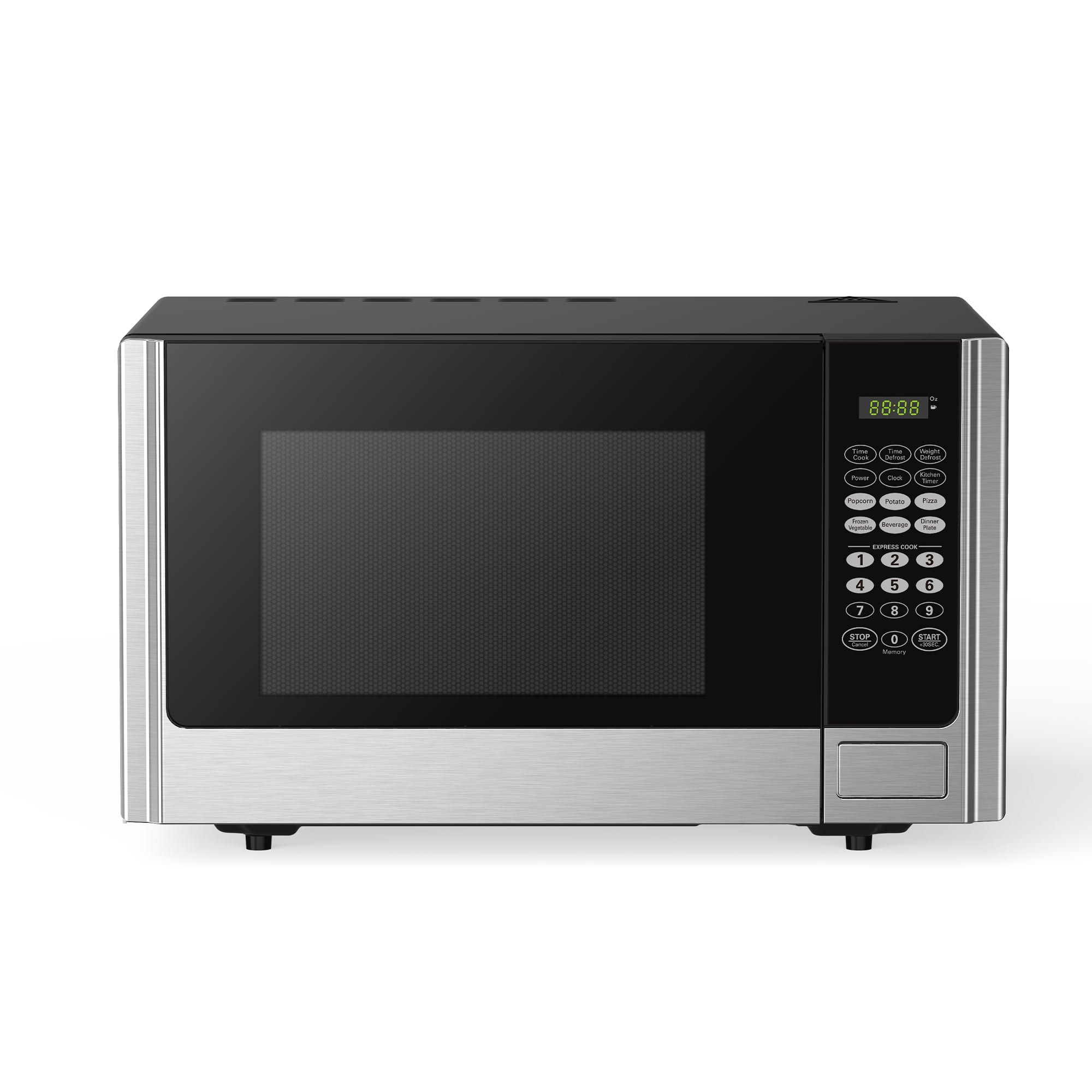 BLACK+DECKER 0.9 cu. ft. in Stainless Steel 900 Watt Countertop Microwave  Oven with Turntable Push-Button Door, Safety Lock EM925AB9 - The Home Depot