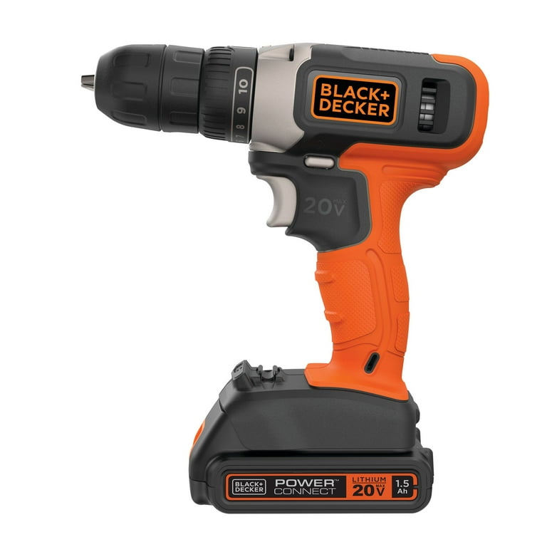 Black+Decker 20V MAX 3/8 in. Brushed Cordless Drill/Driver Kit (Battery &  Charger)