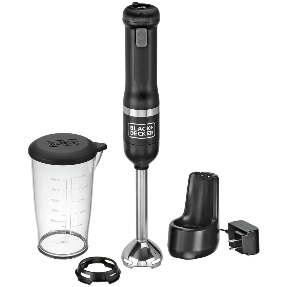 Emeril Lagasse™ Blender & Beyond Plus™ Cordless Rechargeable Immersion  Blender with Variable Speed, Double Beater, Black with Stainless Steel 