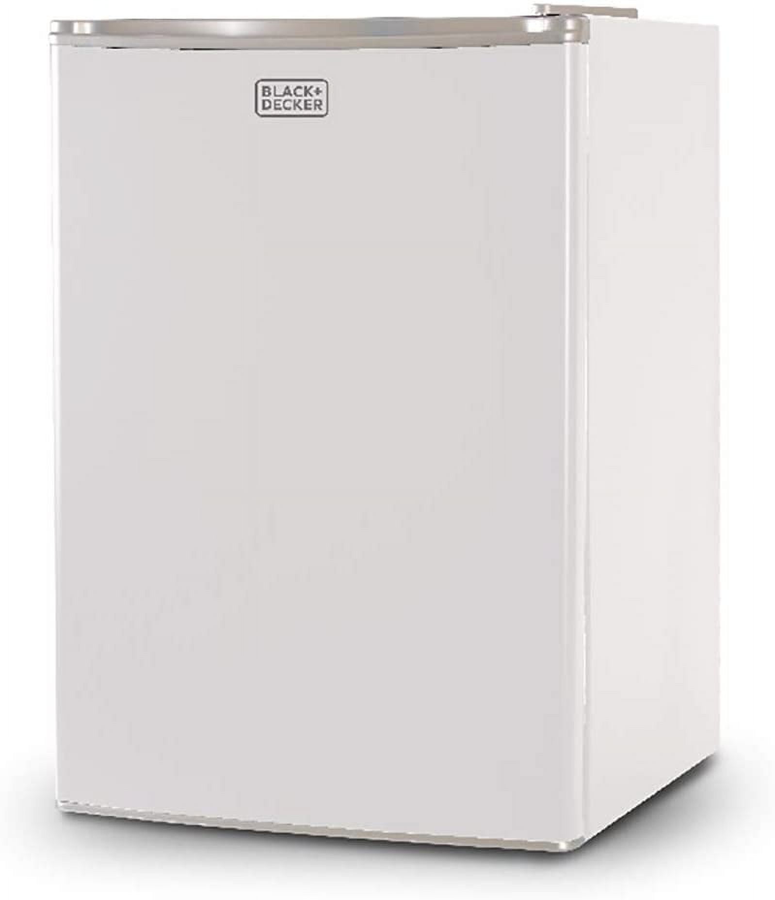 BLACK+DECKER Compact Refrigerator 2.5 Cu. Ft. with True Freezer, White