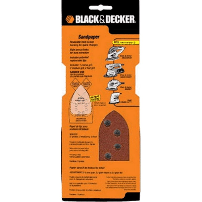 Black & Decker MEGA MOUSE Sandpaper Sheet 29322, A/O Aluminum Oxide AO,  Assorted