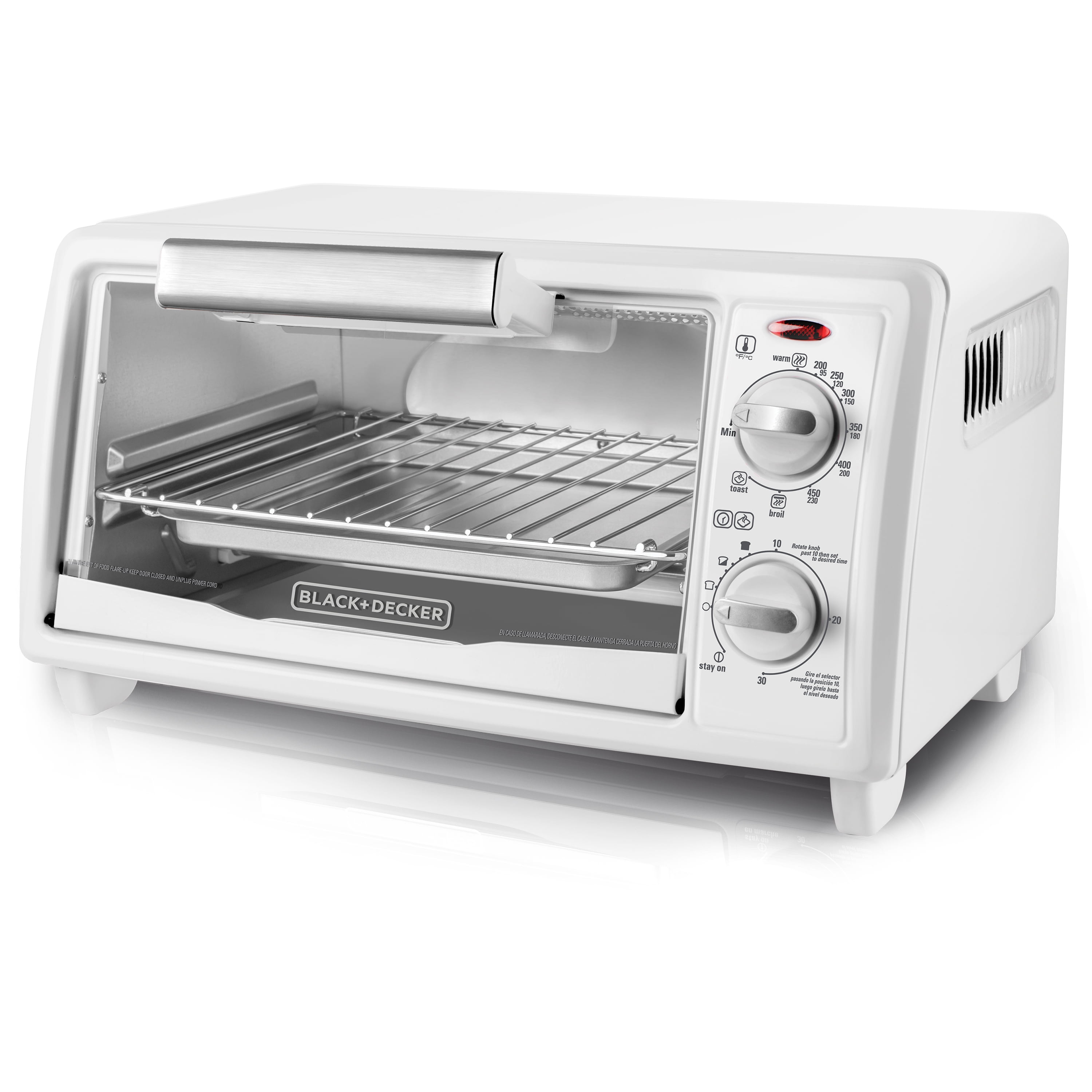 Commercial Chef 10L 4 Slice Mechanical Toaster Oven CHTO40B, Color