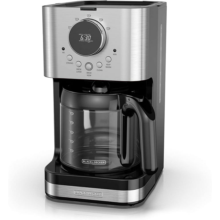 BLACK+DECKER CM1331S: 12-Cup Programmable Coffee Maker, Stainless Steel -  Silver
