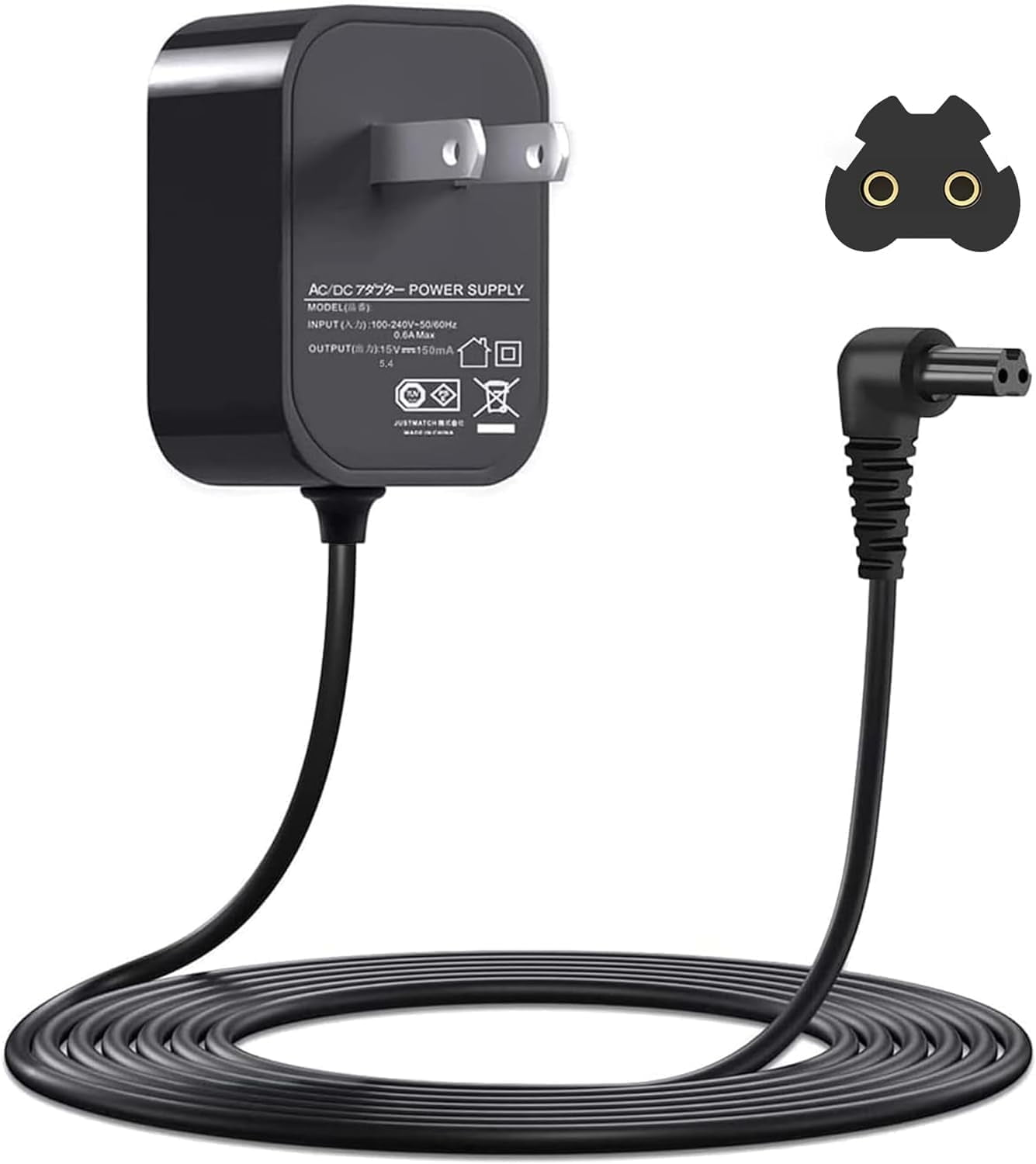 IOKOFJOA 15V 充電器 Black and Decker 90627870 Dustbuster 手持ち掃除機 HHVI320JR02 HNV115J13 HLVA320JS10 S003AQU1500015 電源アダプター 15V Vacuum Charger Compatible with Black and Decker 90627870 S003AQU1500015  90629039 Vacuum Power Cord Compatible with Black + Decker Spillbuster