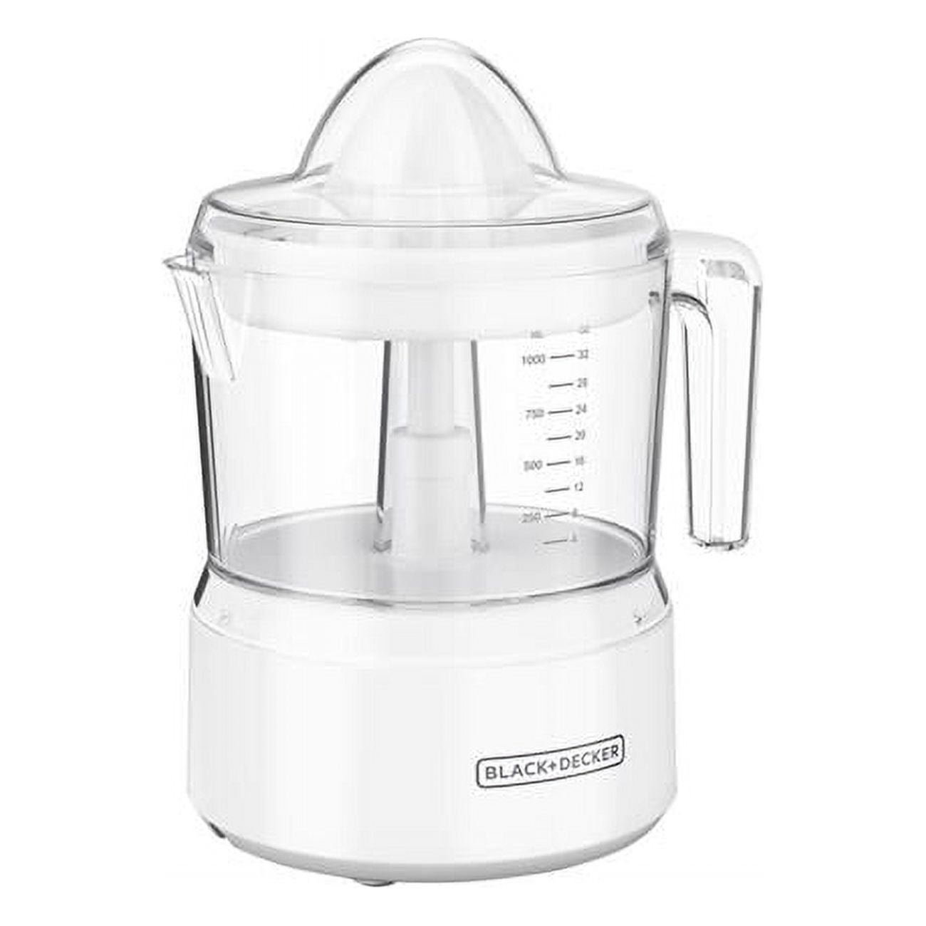 White Plastic Citrus Juicer with Measuring Cup