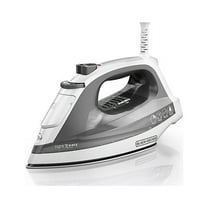 BLACK DECKER Compact Steam Iron with Anti-Drip & Nonstick Soleplate, IR1020S, Silver/Black