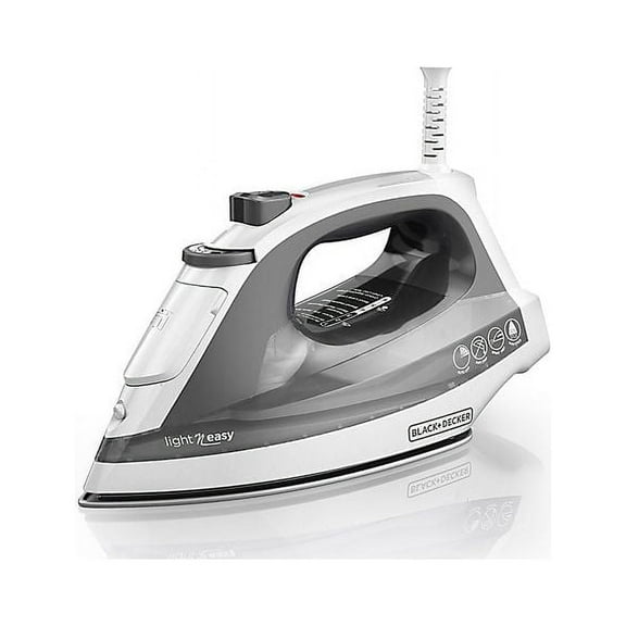 BLACK+DECKER Compact Steam Iron with Anti-Drip & Nonstick Soleplate, IR1020S, Silver/Black