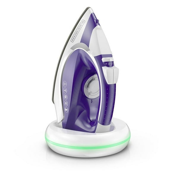 Black + Decker - Cordless Iron with Non-Stick Sole, Purple