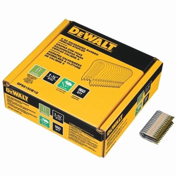 DEWALT Galvanized Barbed Fencing Staples 1.5" 9 GA (DFS9150B1G)