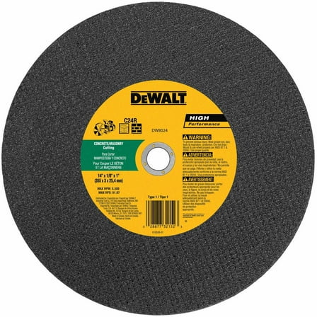 Black & Decker DW8024 HP Type 1 14 In. x 1/8 In. x 1 In. Concrete Cut-Off Wheel