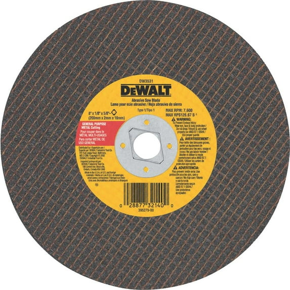 Black & Decker/DWLT 8" Metal Abrasive Blade DW3531