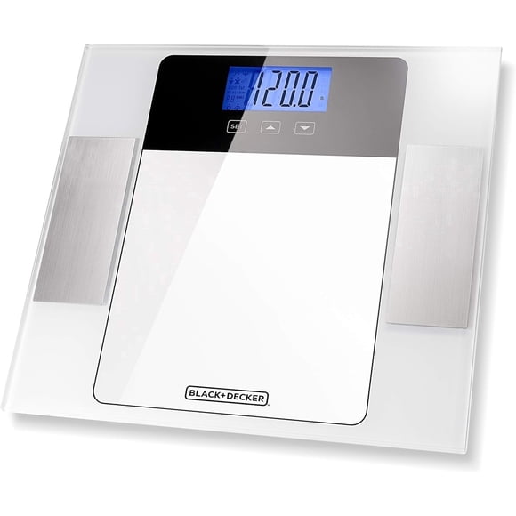 Black + Decker Digital Smart Scale, Body Weight & BMI, Bathroom Scale with Body Composition Analysis, White