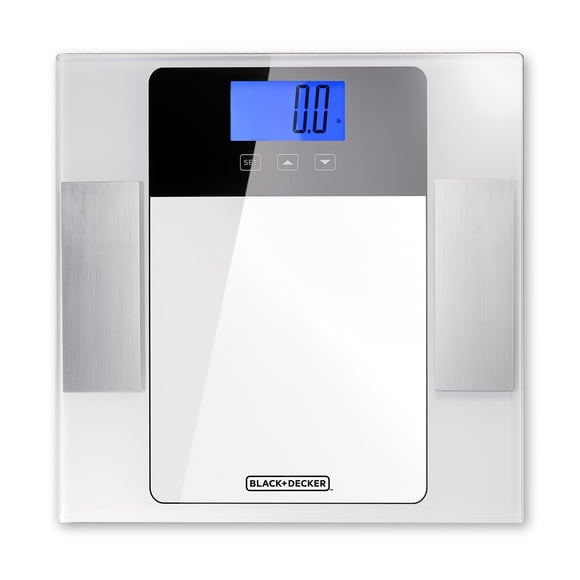 Black + Decker Digital Smart Scale, Body Weight & BMI, Bathroom Scale with Body Composition Analysis, White