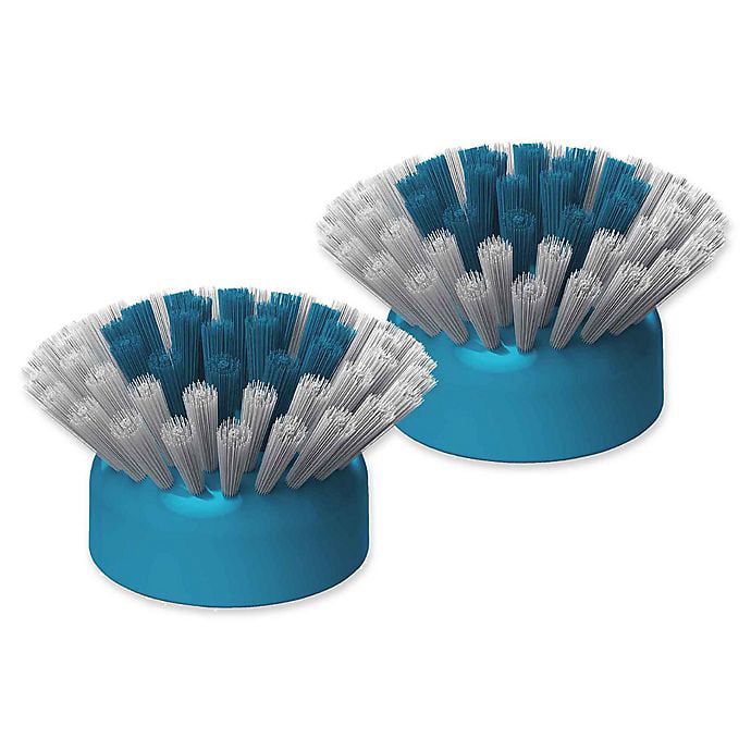 Black & Decker Grimebuster Pro Replacement Bristle Brushes in White/Blue  (Set of 2) 
