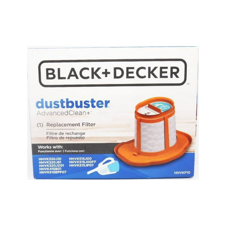  BLACK+DECKER dustbuster Handheld Vacuum, Cordless,  AdvancedClean+, Black with Replacement Filter (HHVK515J00FF & HHVKF10)