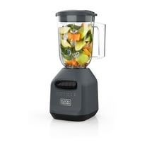 Black & Decker Ice Crush Blender with 56 Ounce (7 Cup) PerfectPour Plastic Jar, Powerful 6-Tip Stainless Steel Blade, 8-Speeds Plus Pulse, 750 Peak Watts of Power, BL2209PB