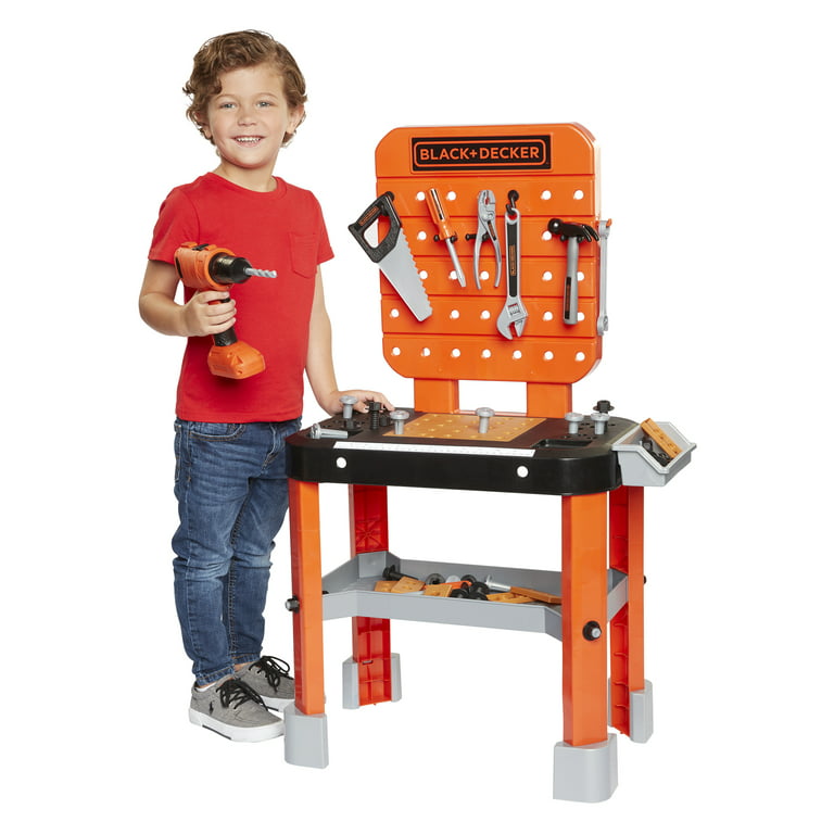 Kids CRAFTSMAN WORKBENCH with 100+ Assorted Tools Black Decker Building Toy