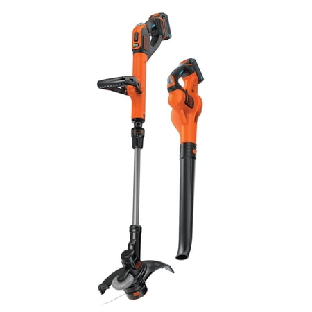 Black & Decker LCC520BT SMARTECH 20V MAX 1.5 Ah Cordless Lithium-Ion EASYFEED String Trimmer and POWERBOOST Sweeper Combo Kit