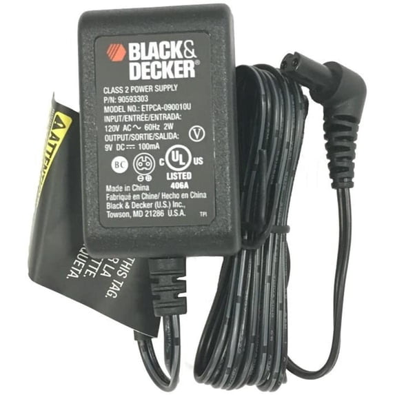 BLACK+DECKER, Replacement Charger, 90593303-01, Black - Walmart.com