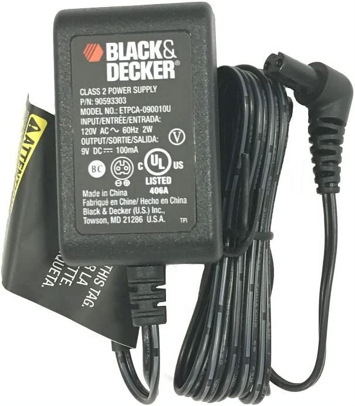 Black Decker OEM 90593303 01 Screwdriver Charger BDCS20C BDCS40G GSL35 LI2000 LI3100 LI3100 LI3100