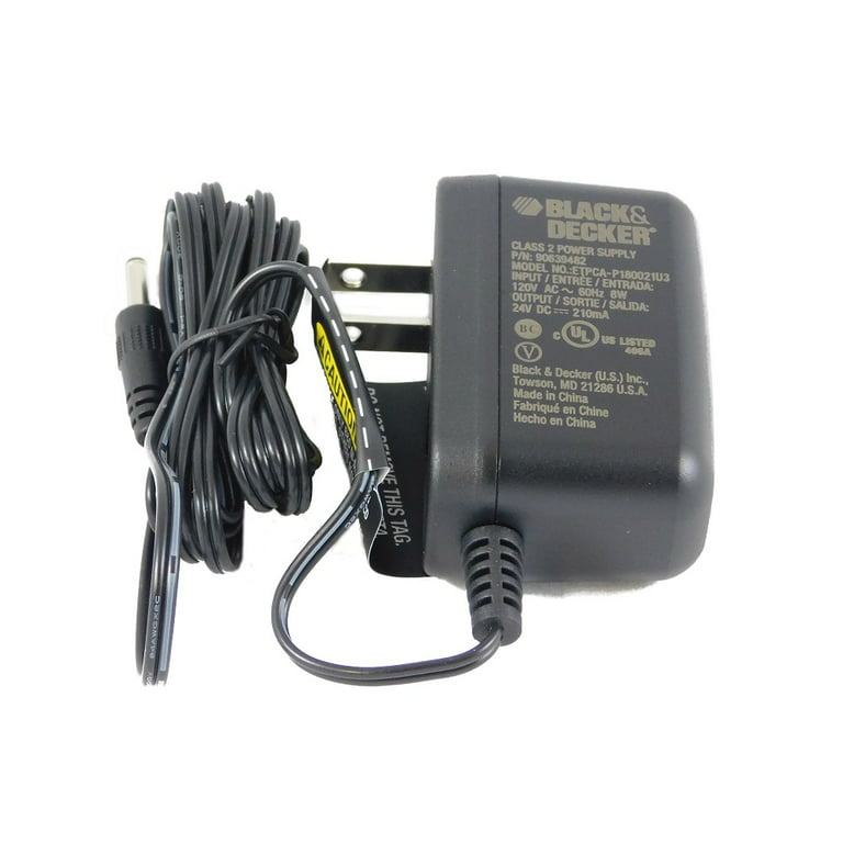  for Black and Decker Jack Plug Charger Power Cord