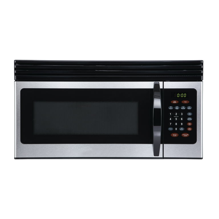 Black Decker, 0.9 cuft Over The Counter Microwave in Stainless