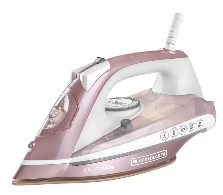 Black + Decker Pearl Glide Steam Iron with Pearl-Infused Ceramic Soleplate, Vertical Steaming