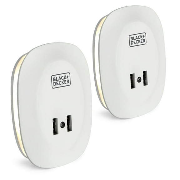 Black + Decker Photocell Sensor 2 USB Night Light (2 Pack)