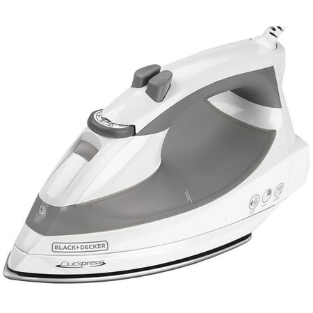 BLACK+DECKER QuickPress Steam Iron with Smart Steam Technology, Anti-Drip, Auto Shut-Off, F976