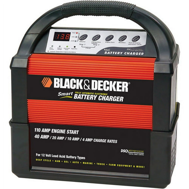 BLACK & DECKER 4/10/20/40 AMP 12 VOLT SMART BATTERY CHARGER WITH