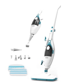 Black + Decker Steam Mop + Cleaner with Detachable Handheld Steam Cleaner and 8 Attachments
