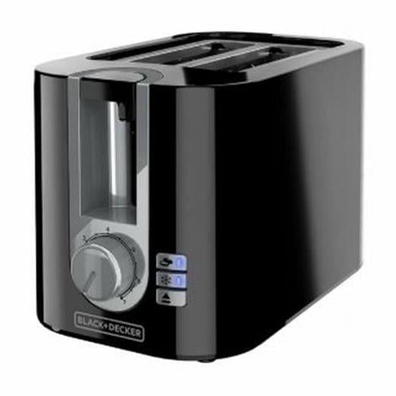 Black Digital 2-Slice Toaster with Wide Slots