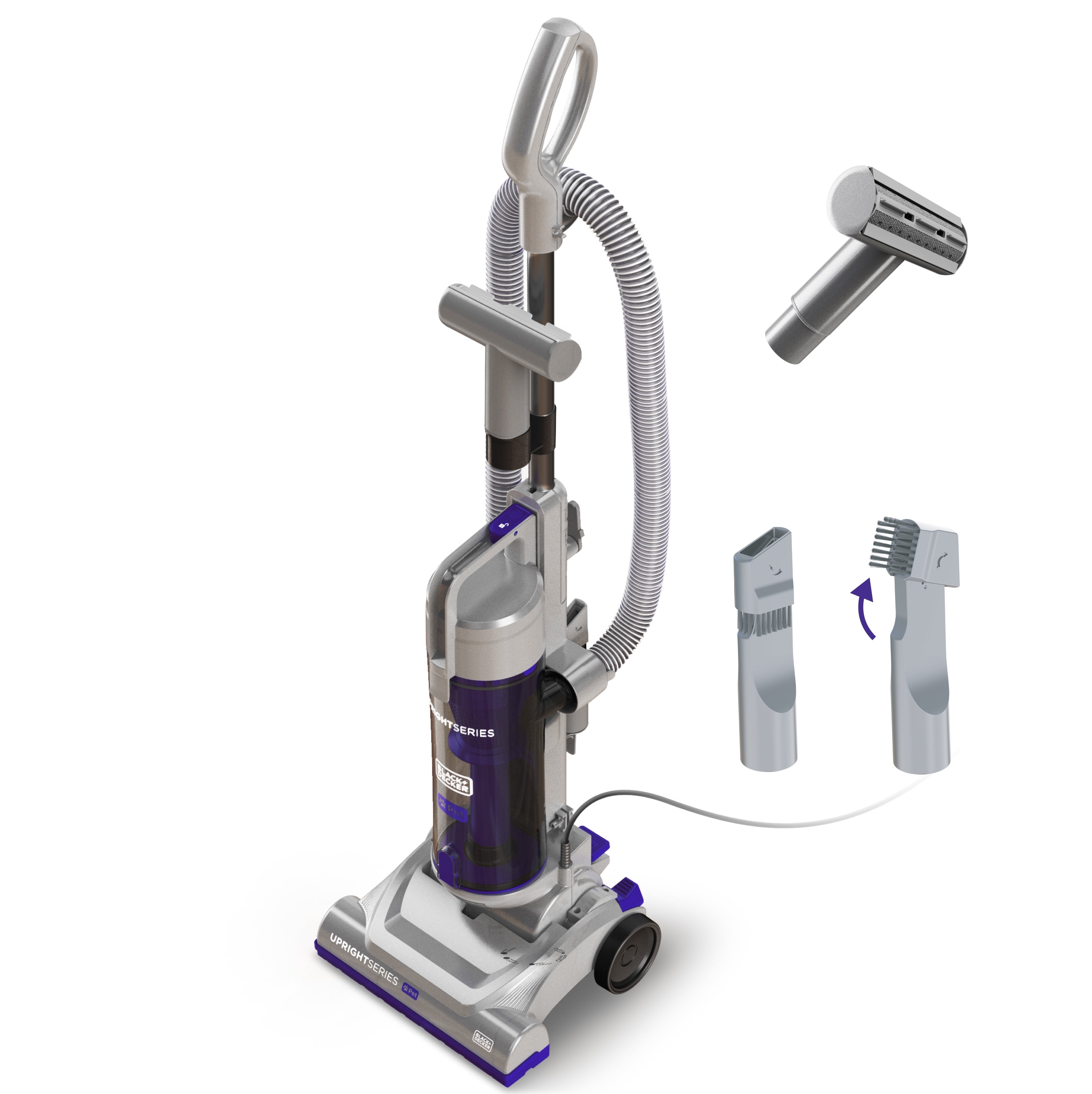 Black + Decker UprightSeries Lite PET Upright Vacuum with Pet Hair Attachment