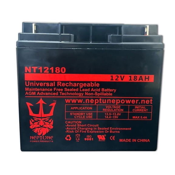 Black & Decker VEC026BD ELECTROMATE (SP12-18HR) 12V 18Ah SLA Replacement Jump Starter Battery by Neptune